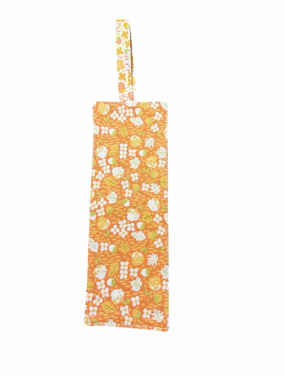 Hand Crafted Reversible Fabric Bookmark Print 7” x 2.5”